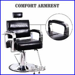 Heavy Duty Vintage Barber Chair Hydraulic Reclining Antique Salon Equipment BK