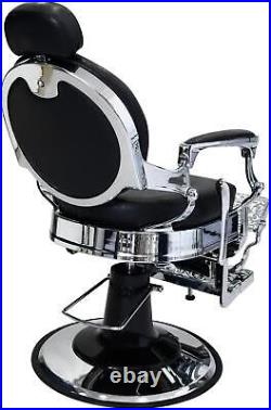 Heavy Duty Vintage Barber Chair with Hydraulic Lift& Recline Styling Salon Chair
