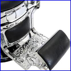 Heavy Duty Vintage Barber Chair with Hydraulic Lift& Recline Styling Salon Chair