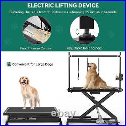 Heavy Duty X-Lift Hydraulic Pet Dog Grooming Table For Large Dogs With Clamb/ Arm