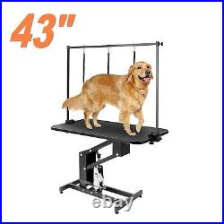 Heavy Duty Z-Lift Hydraulic Pet Dog Grooming Table For Large Dogs With Clamb/ Arm
