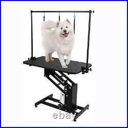 Heavy Duty Z-Lift Hydraulic Pet Dog Grooming Table For Large Dogs With Clamb/ Arm