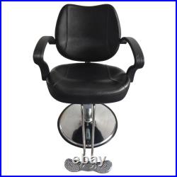 Heavy-duty Black Hydraulic Barber Chair Hair Beauty Salon Equipment