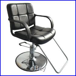 Heavy-duty Black Hydraulic Barber Chair Hair Beauty Salon Equipment