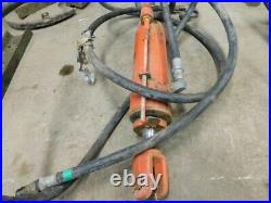 Heavy duty hydraulic cylinder with hoses Tag #9991
