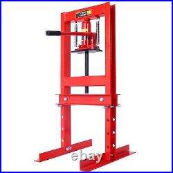 Hydraulic 6 Ton H-Frame Garage Floor Adjustable Shop Press With Plates Heavy Duty