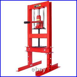 Hydraulic 6 Ton H-Frame Garage Floor Adjustable Shop Press With Plates Heavy Duty