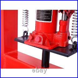 Hydraulic 6 Ton H-Frame Garage Floor Adjustable Shop Press With Plates Heavy Duty