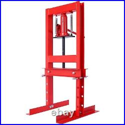 Hydraulic 6 Ton H-Frame Garage Floor Adjustable Shop Press With Plates Heavy Duty