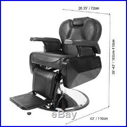 Hydraulic All Purpose Reclining Barber Chair Heavy Duty Salon Spa Hair Styling