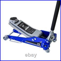 Hydraulic Aluminum Steel Racing Floor Jack 3 Ton Heavy Duty Dual Piston Pump