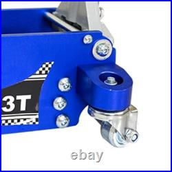 Hydraulic Aluminum Steel Racing Floor Jack 3 Ton Heavy Duty Dual Piston Pump