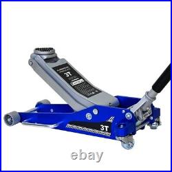 Hydraulic Aluminum Steel Racing Floor Jack 3 Ton Heavy Duty Dual Piston Pump