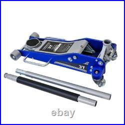 Hydraulic Aluminum Steel Racing Floor Jack 3 Ton Heavy Duty Dual Piston Pump