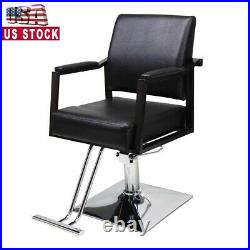 Hydraulic Barber Chair 360°Swivel Heavy Duty Beauty Salon Chair Equipment Black