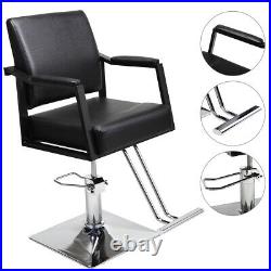 Hydraulic Barber Chair 360°Swivel Heavy Duty Beauty Salon Chair Equipment Black