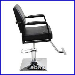 Hydraulic Barber Chair 360°Swivel Heavy Duty Beauty Salon Chair Equipment Black