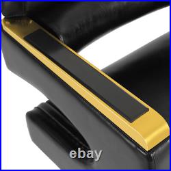 Hydraulic Barber Chair Heavy Duty Salon Beauty Stylist 360° Black+Gold