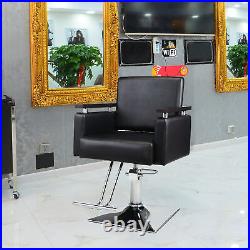 Hydraulic Barber Chair, Heavy-Duty Styling Chair with 360 Degree Rotation for