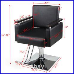 Hydraulic Barber Chair, Heavy-Duty Styling Chair with 360 Degree Rotation for