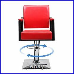 Hydraulic Barber Styling Chair Heavy Duty Beauty Salon Barber Swivel Equipment
