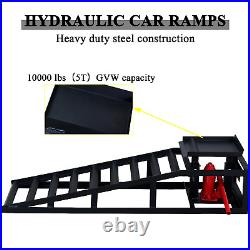 Hydraulic Car Ramps 5T 11000lbs Capacity Low Profile Heavy Duty Car Lift 2 Pack