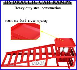 Hydraulic Car Ramps 5T 11000lbs Capacity Low Profile Heavy Duty Car Lift 2 Pack