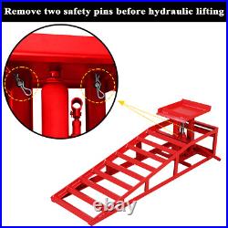 Hydraulic Car Ramps 5T 11000lbs Capacity Low Profile Heavy Duty Car Lift 2 Pack