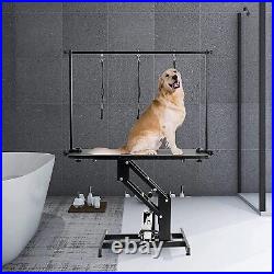 Hydraulic Dog Pet Grooming Table Heavy-Duty Dog Trimming Table Adjustable Height