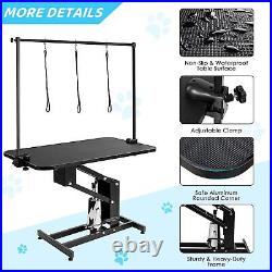 Hydraulic Dog Pet Grooming Table Heavy-Duty Dog Trimming Table Adjustable Height