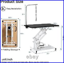 Hydraulic Dog Pet Grooming Table Heavy Duty Z-Lift with Adjustable Arm and Noose