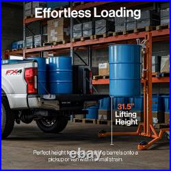 Hydraulic Drum Lift for 55-Gallon Drums Heavy-Duty Barrel Lifter Hydraulic Drum Lift for 55-Gallon Drums Heavy-Duty Barrel Lifter