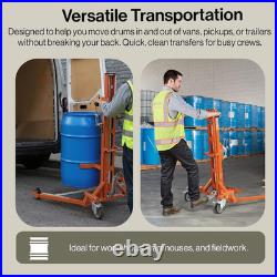 Hydraulic Drum Lift for 55-Gallon Drums Heavy-Duty Barrel Lifter Hydraulic Drum Lift for 55-Gallon Drums Heavy-Duty Barrel Lifter