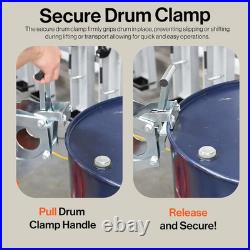 Hydraulic Drum Lift for 55-Gallon Drums Heavy-Duty Barrel Lifter Hydraulic Drum Lift for 55-Gallon Drums Heavy-Duty Barrel Lifter