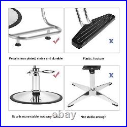 Hydraulic Heavy Duty Retro Black Barber Chair Salon Armchair Spa Equipment