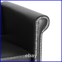 Hydraulic Heavy Duty Retro Black Barber Chair Salon Armchair Spa Equipment