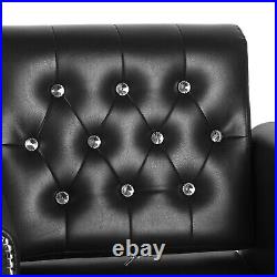 Hydraulic Heavy Duty Retro Black Barber Chair Salon Armchair Spa Equipment