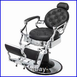 Hydraulic Heavy Duty Vintage Barber Salon Chair Recline Styling Beauty Equipment