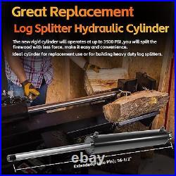 Hydraulic Log Splitter Cylinder (4.5x24), Heavy Duty Double Acting Clevis Style