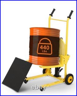Hydraulic Material Lift Winch Stacker, 440 lbs Heavy Duty Steel Pallet Stacker