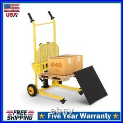 Hydraulic Material Lift Winch Stacker, 440 lbs Heavy Duty Steel Pallet Stacker