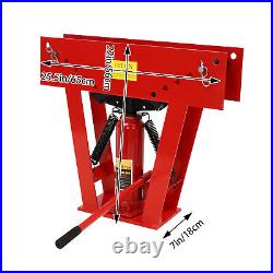 Hydraulic Pipe Tube Bender Tool Manual Heavy-Duty Pipe Bending Machine 16T Red