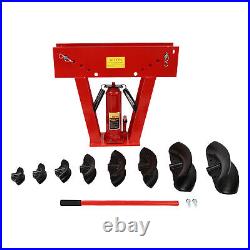 Hydraulic Pipe Tube Bender Tool Manual Heavy-Duty Pipe Bending Machine 16T Red