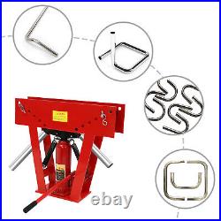 Hydraulic Pipe Tube Bender Tool Manual Heavy-Duty Pipe Bending Machine 16T Red