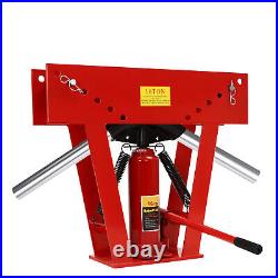 Hydraulic Pipe Tube Bender Tool Manual Heavy-Duty Pipe Bending Machine 16T Red