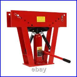 Hydraulic Pipe Tube Bender Tool Manual Heavy-Duty Pipe Bending Machine 16T Red
