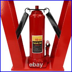 Hydraulic Pipe Tube Bender Tool Manual Heavy-Duty Pipe Bending Machine 16T Red