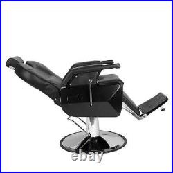 Hydraulic Recline Barber Chair, Heavy Duty Salon Hair Stylist Tattoo Chair-Black