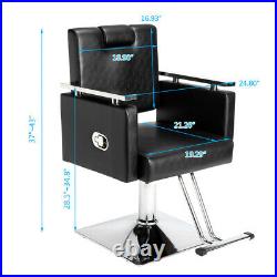 Hydraulic Recline Barber Chair Heavy Duty Salon Spa Beauty Shampoo Equipment