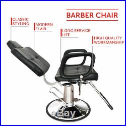 Hydraulic Recline Barber Chair Salon Chair for Hair Stylist Heavy Duty Beauty
